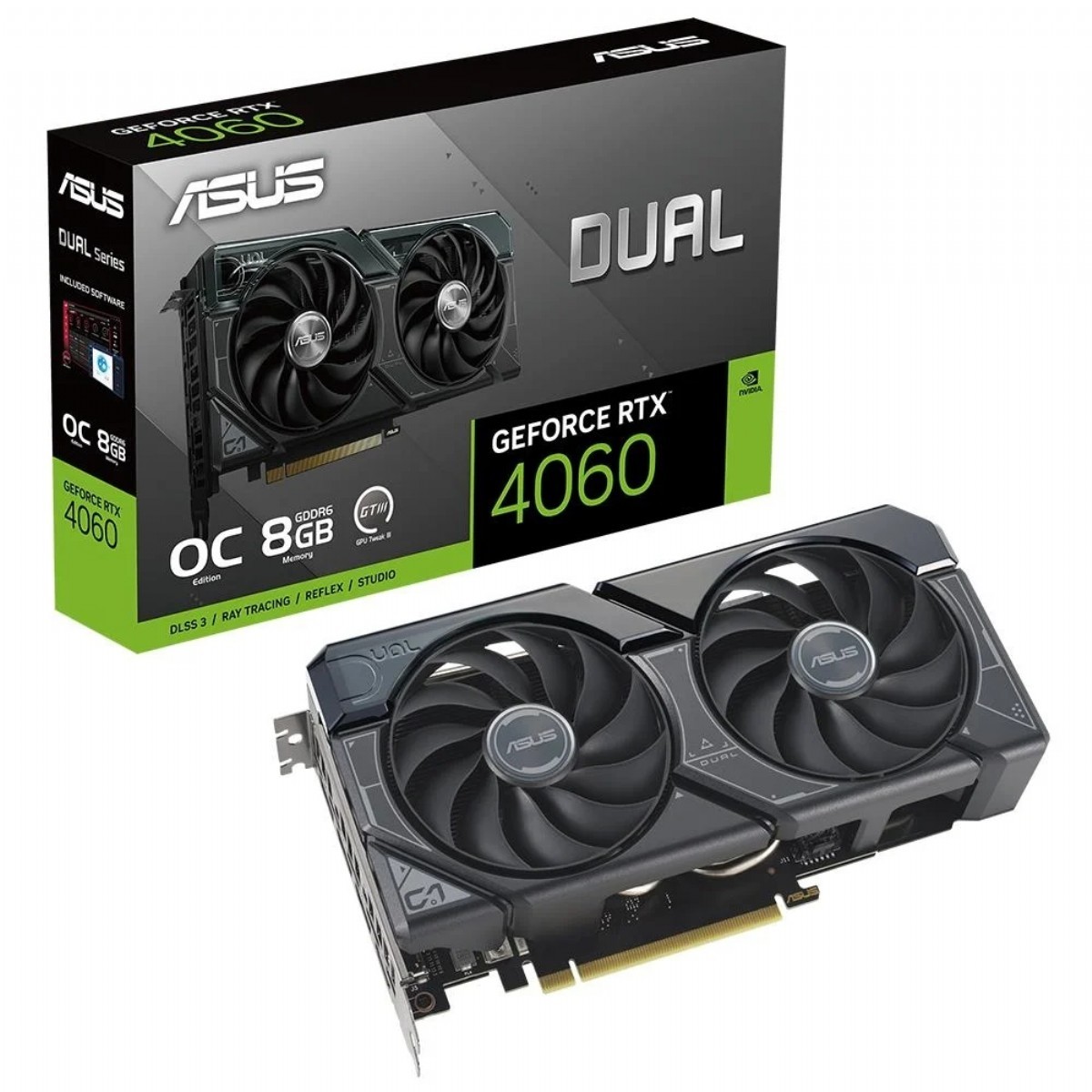 Ekran Kartı | ASUS GEFORCE RTX 4060 DUAL-RTX4060-O8G 8GB GDDR6 128bit OC HDMI 3xDP EKRAN KARTI | 153.01.01.01.159 |  | 