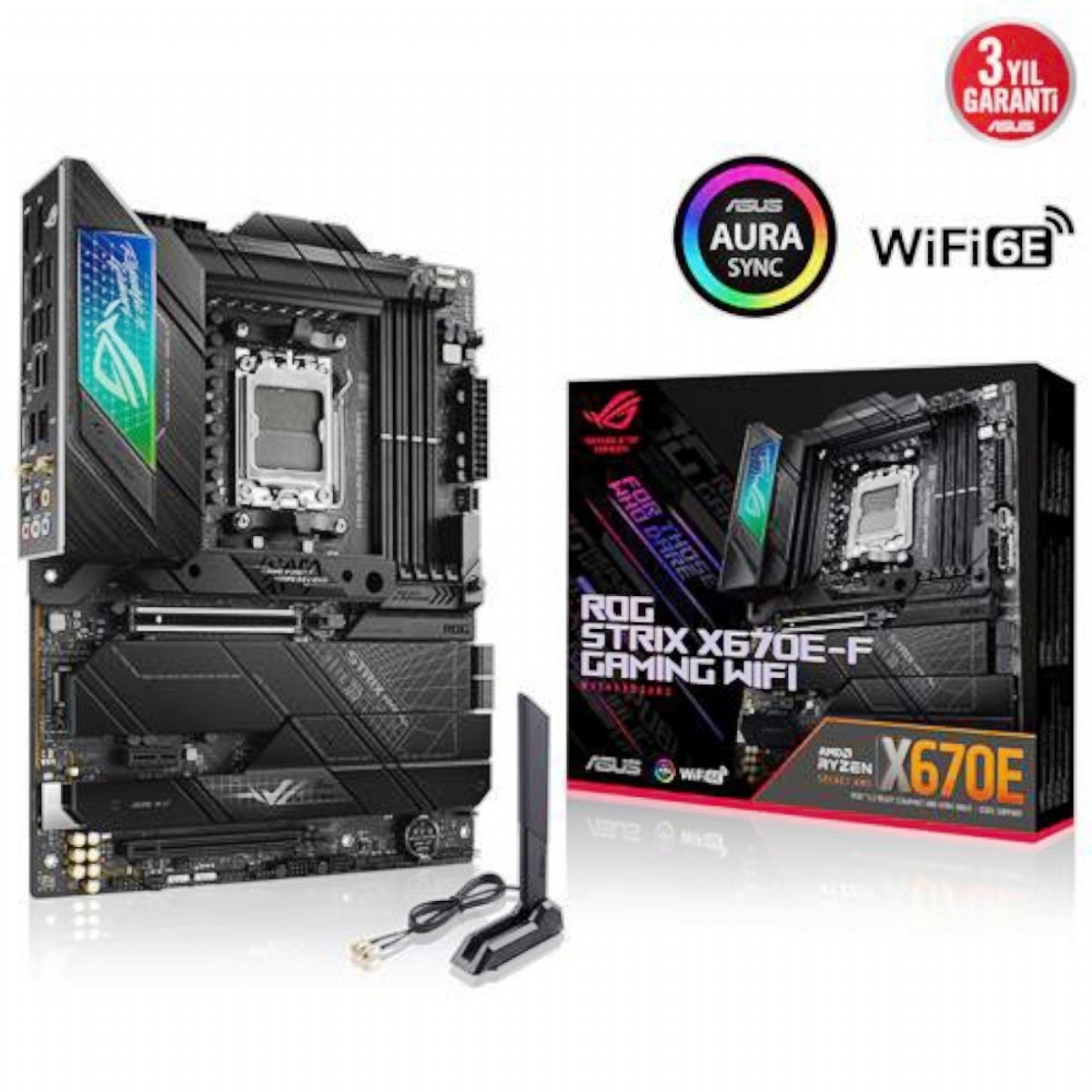 Anakart | ASUS ROG-STRIX-X670E-I-GAMING-WIFI AMD X670 SOKET AM5 DDR5 6400(OC)MHz 2.5G Bit LAN MINI-ITX GAMING ANAKART | 153.01.02.01.103 |  | 