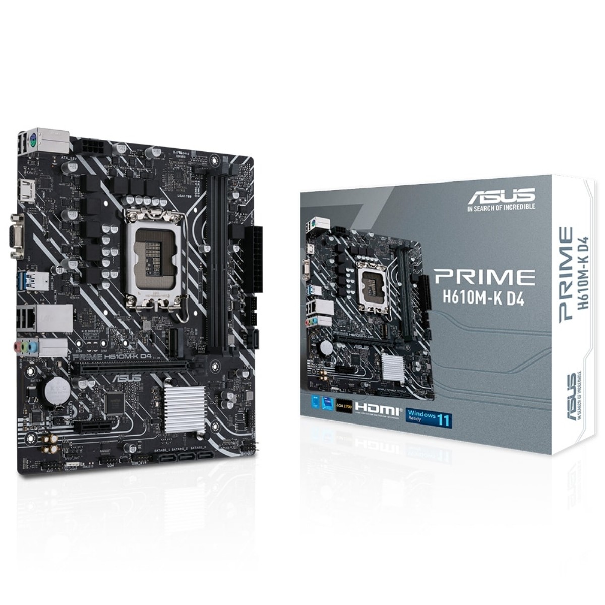 Anakart | ASUS PRIME-H610M-K-D4 DDR4 3200Mhz(OC) M.2 mATX 1700p ANAKART | 153.01.02.01.127 |  | 
