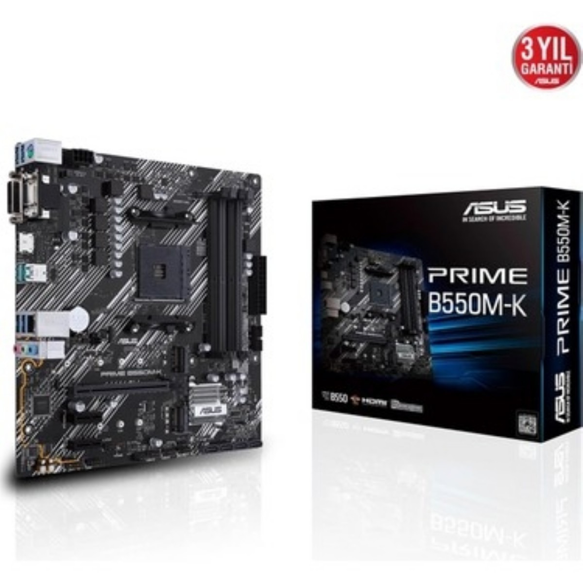 Anakart | ASUS PRIME B550M-K DDR4 4600(O.C)/2133Mhz mATX AM4 ANAKART | 153.01.02.01.158 |  | 