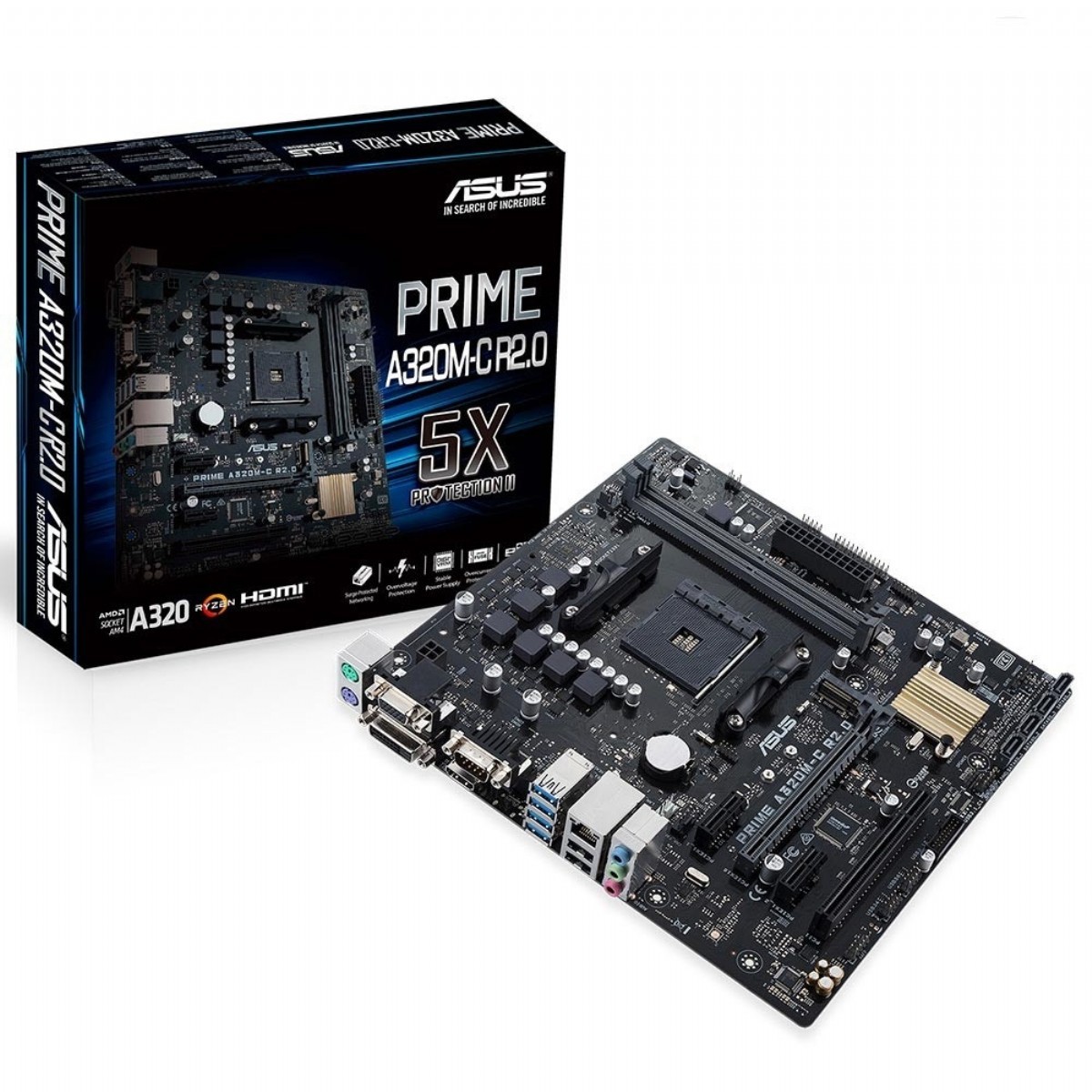 Anakart | ASUS PRIME-A320M-C-R2.0 3200MHz(OC) DDR4 SOKET AM4 M.2 VGA DVI HDMI mATX ANAKART | 153.01.02.01.169 |  | 