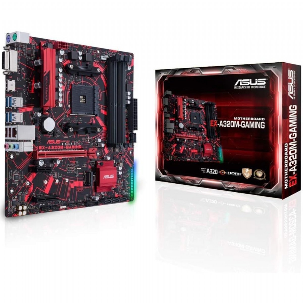 Anakart | ASUS EX-A320M-GAMING AMD A320 AM4 DDR4 3200MHz HDMI DVI M2 USB3.0 ANAKART | 153.01.02.01.188 |  | 