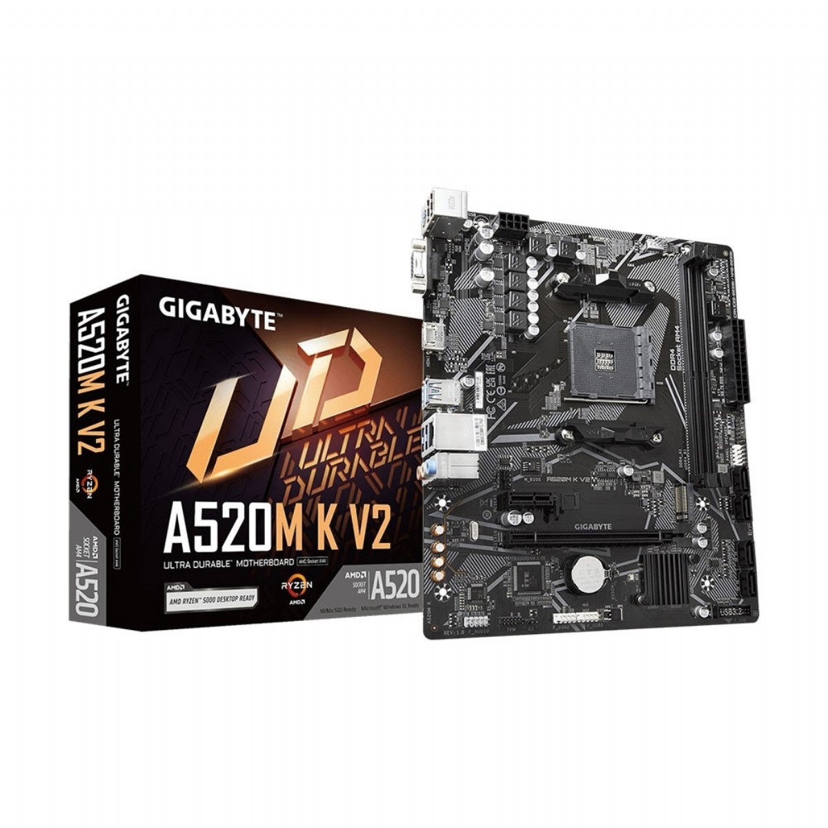 Anakart | GIGABYTE A520M-K-V2 AMD AM4 DDR4  mATX ANAKART | 153.01.02.03.71 |  | 
