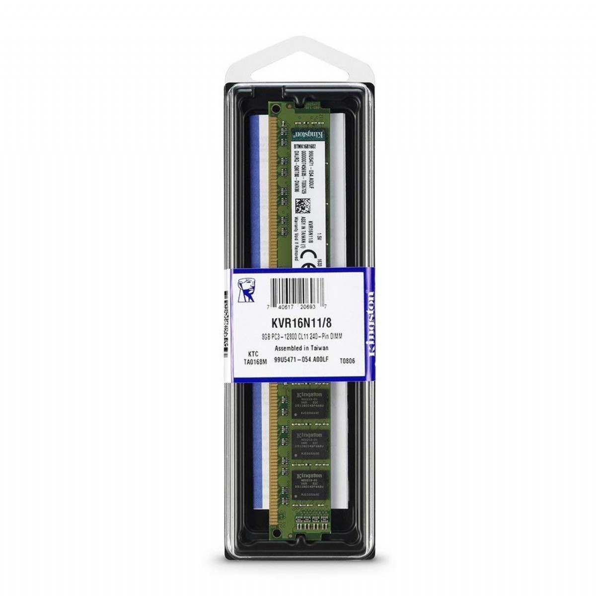 Bellek | KINGSTON KVR16N11/8WP 8GB DDR3 1600MH CL11 PC | 153.01.04.12.96 |  | 