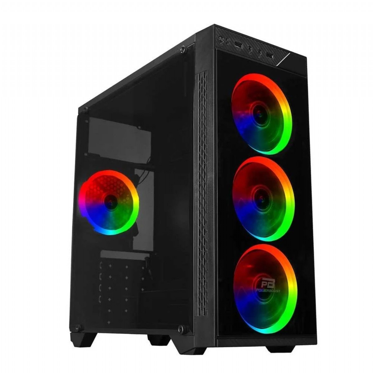 Kasa | POWERBOOST VK-C12B USB 3.0 ATX TEMPERED GLASS RGB FAN POWERSIZ SİYAH KASA | 153.01.05.02.171 |  | 