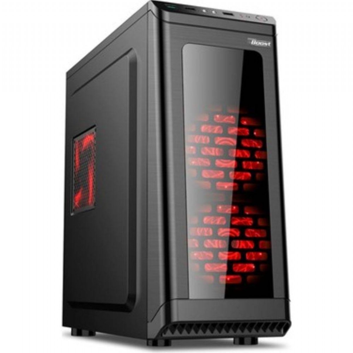 Kasa | POWERBOOST VK-1631 500W USB3.0 TRANSPARENT PANEL ATX SİYAH KASA | 153.01.05.02.49 |  | 