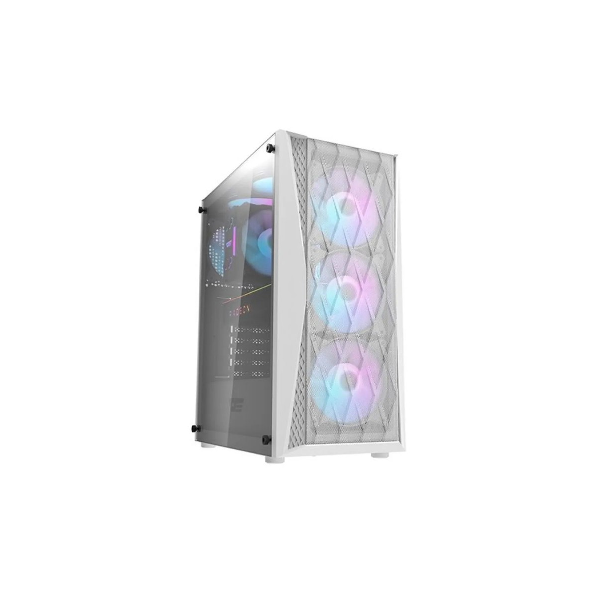 Kasa | ZOKO MELODY BEYAZ 4x12CM AUTORING RGB FAN MESH PANEL TEMPER CAM OYUNCU KASASI | 153.01.05.155.02 |  | 