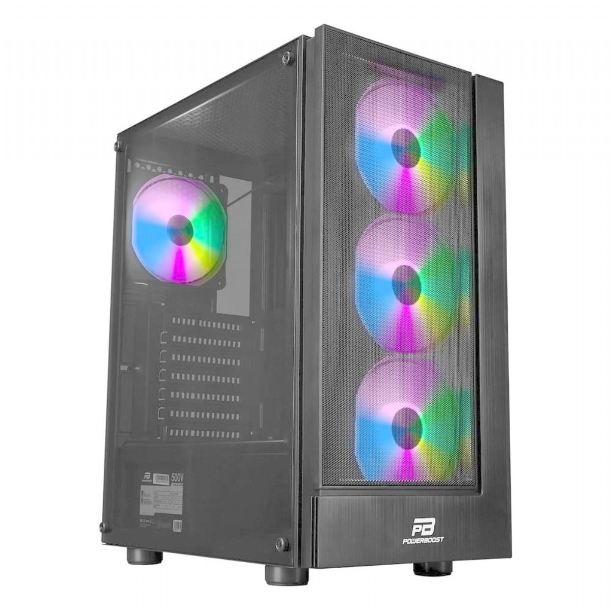 Kasa | POWERBOOST VK-P3301B-500 500W ATX USB 3.0 MESH FIXED LED FAN SİYAH KASA | 153.01.05.02.59 |  | 