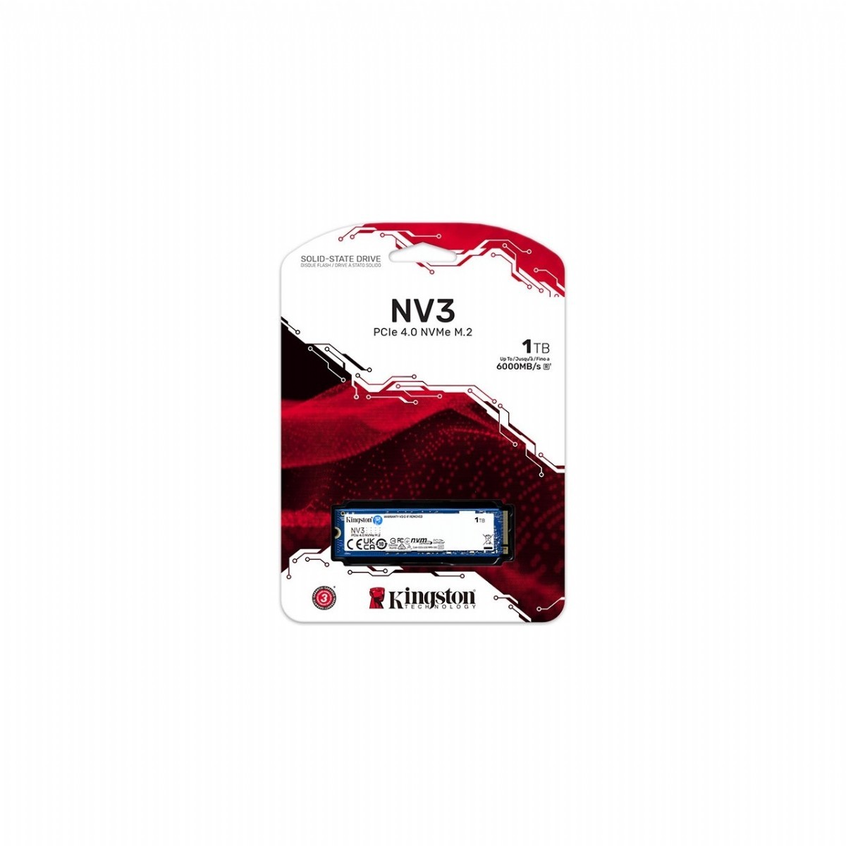 SSD | KINGSTON SNV3S/1000G 1TB 6000/4000MB/s 2280 NVME M.2 SSD | 153.04.02.12.101 |  | 