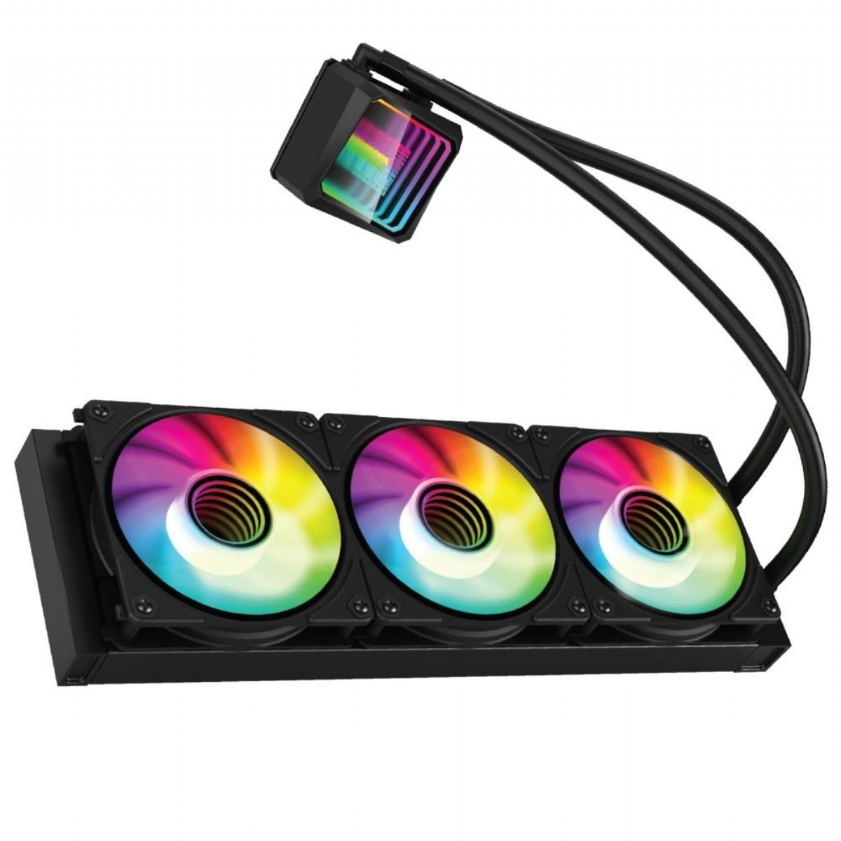 Sıvı Soğutma | GAMEBOOSTER GB-LCS-SS360IM-B SHIELD SİYAH 360B RAINBOW FANLI 360MM INTEL/AM5 SERİSİ UYUMLU SIVI SOĞUTMA | 153.06.01.35.35 |  | 