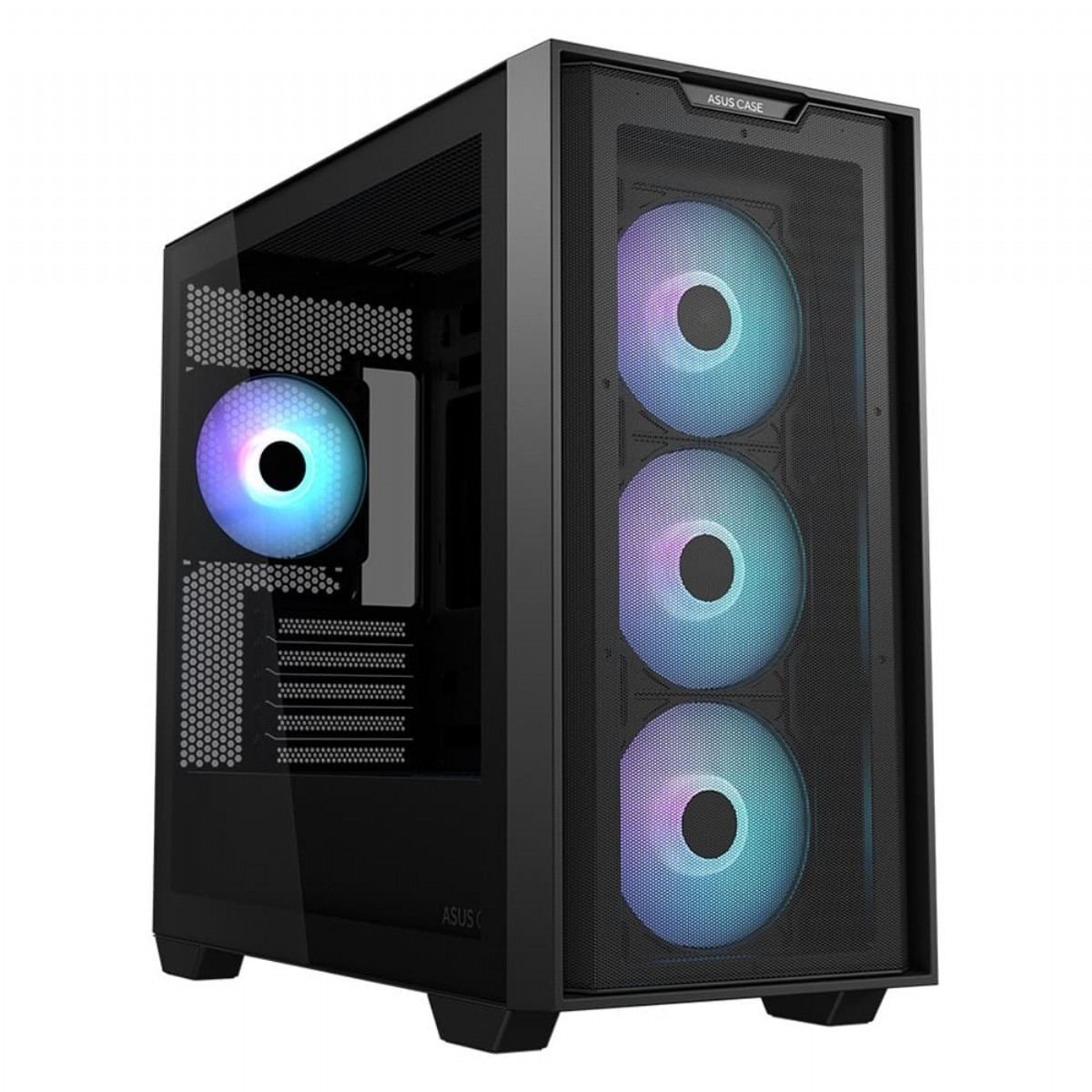 Kasa | ASUS A21-PLUS-TG-BLACK ARGB 4xARGB FANLI TEMPERLİ CAM mATX SİYAH OYUNCU KASASI | 153.01.05.01.01 |  | 