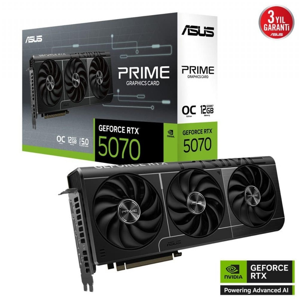 Ekran Kartı | ASUS TUF-RTX5070-O12G-GAMING OC EDITION DLSS 4 DDR7 192Bit HDMI DP PCIe 5.0 EKRAN KARTI | 153.01.01.01.217 |  | 