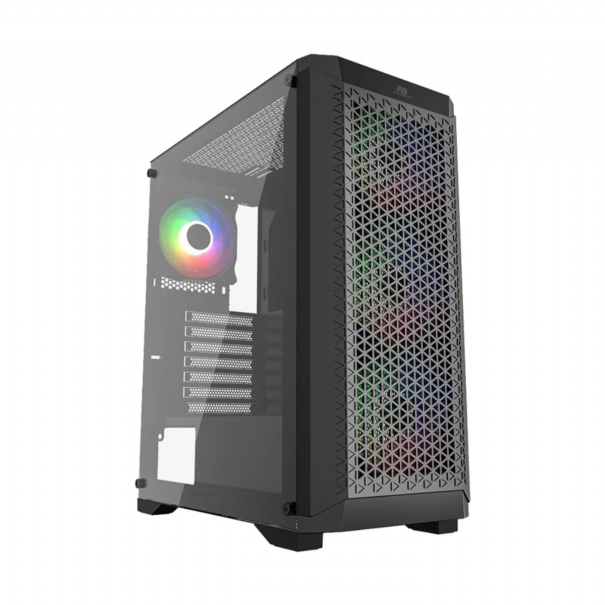 Kasa | POWERBOOST PB-PS5847B 600W ATX USB 3.0 RAINBOW FANLI MESH SİYAH OYUNCU KASASI | 153.01.05.02.42 |  | 