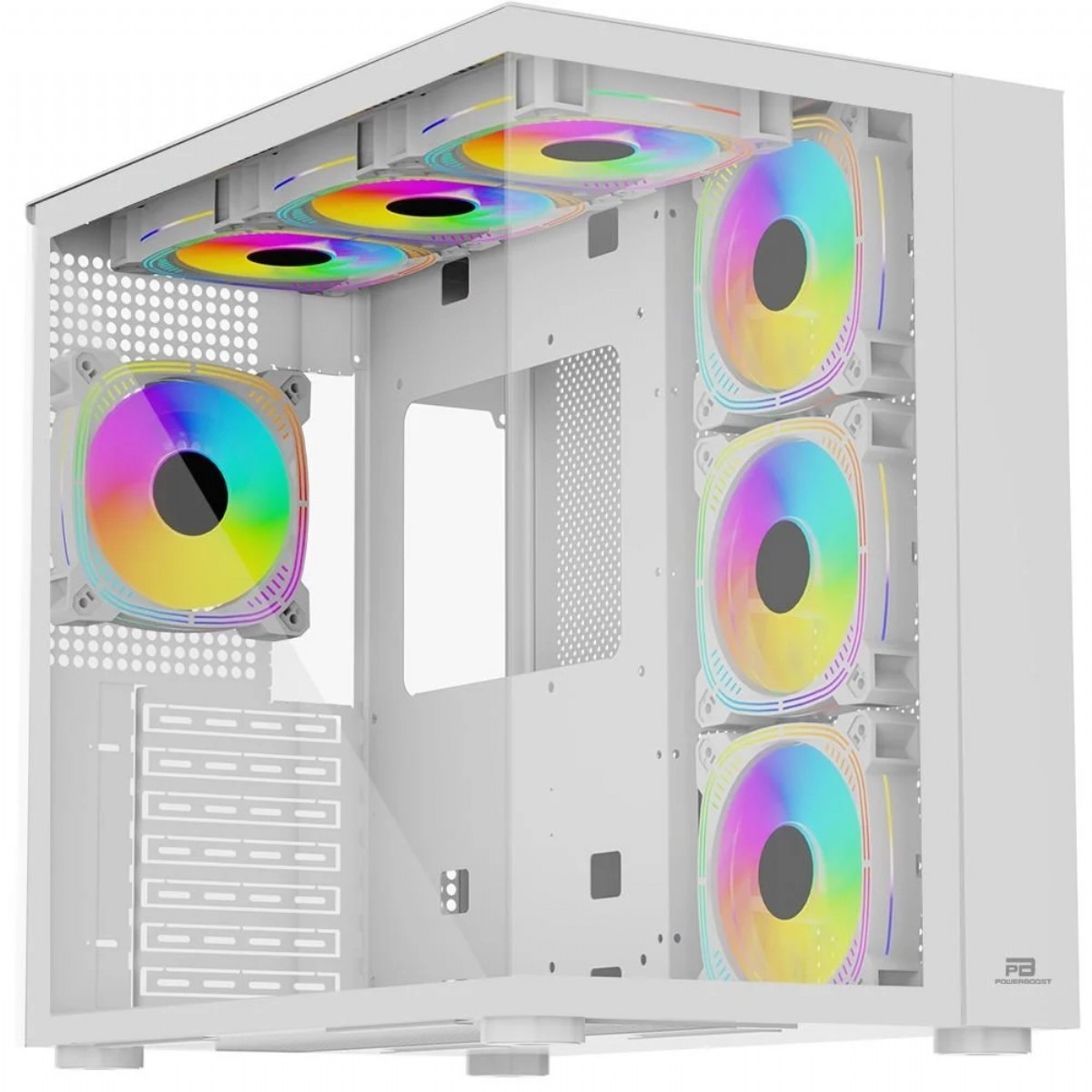 Kasa | POWERBOOST PB-SS02W SEA VIEW USB 3.0 ATX 7xARGB FANLI BEYAZ KASA | 153.01.05.02.64 |  | 