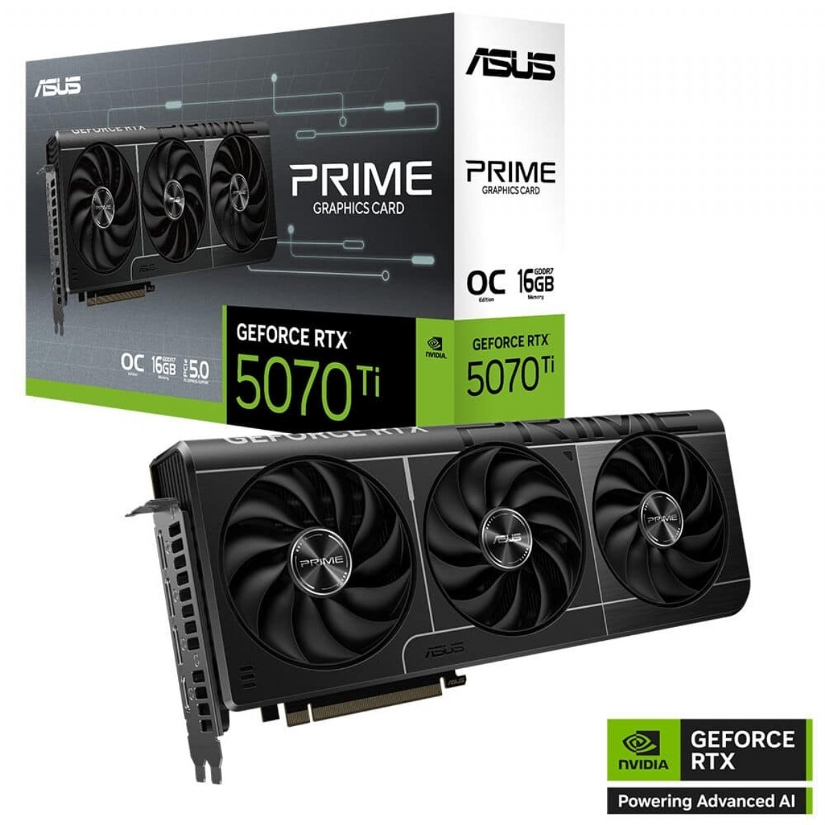 Ekran Kartı | ASUS PRIME-RTX5070TI-O16G NVIDIA GDDR7 OC 16GB 256Bit DLSS 4 EKRAN KARTI | 153.01.01.01.219 |  | 