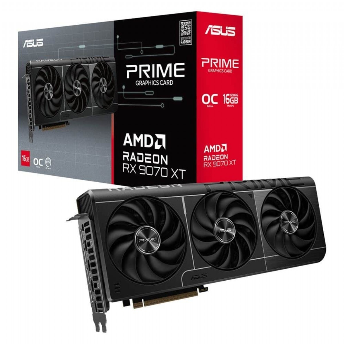 Ekran Kartı | ASUS PRIME-RX9070XT-O16G RADEON GDDR6 OC 16GB 256Bit EKRAN KARTI | 153.01.01.01.220 |  | 
