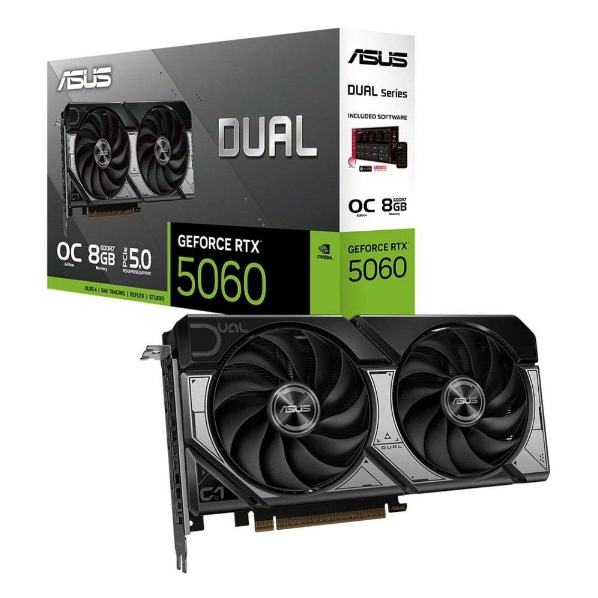 Ekran Kartı | ASUS DUAL-RTX5060-O8G GEFORCE OC 8GB GDDR7 128Bit DLSS 4 EKRAN KARTI | 153.01.01.01.228 |  | 