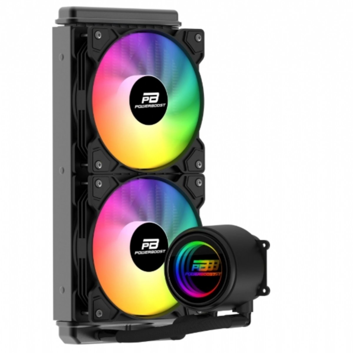 POWERBOOST PB-LCS-CR240B SİYAH CIRCLE 240B RAINBOW FANLI LGA1700/AM5 ...